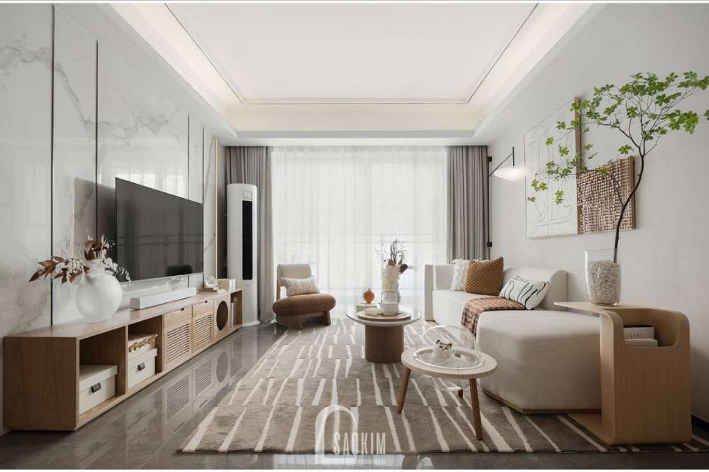 Thiết Kế Căn Hộ 75m2 Một Phòng Ngủ, Một Phòng Làm Việc Mang Phong Cách Muji